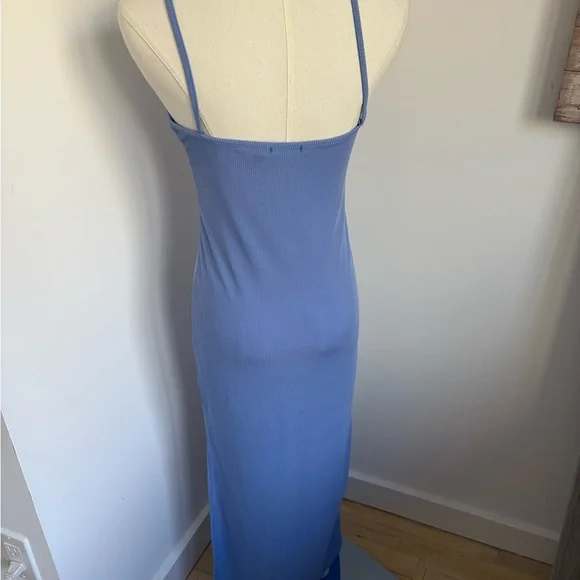 Nasty Gal Blue Ribbed Dress - Picture 2 of 5